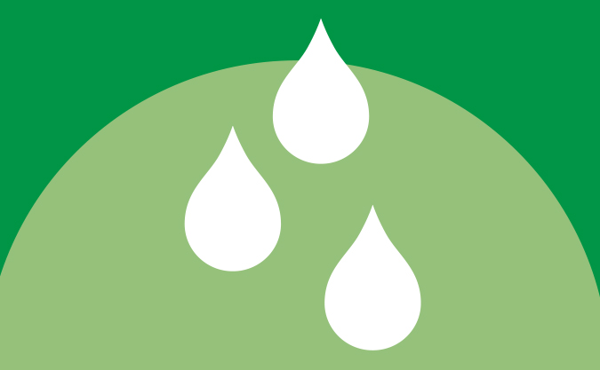 Tropfensymbol auf grünen Hintergrund