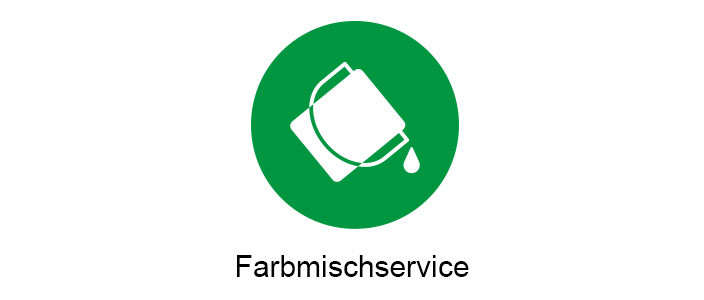 Icon mit Eimer zum Farbmischservice